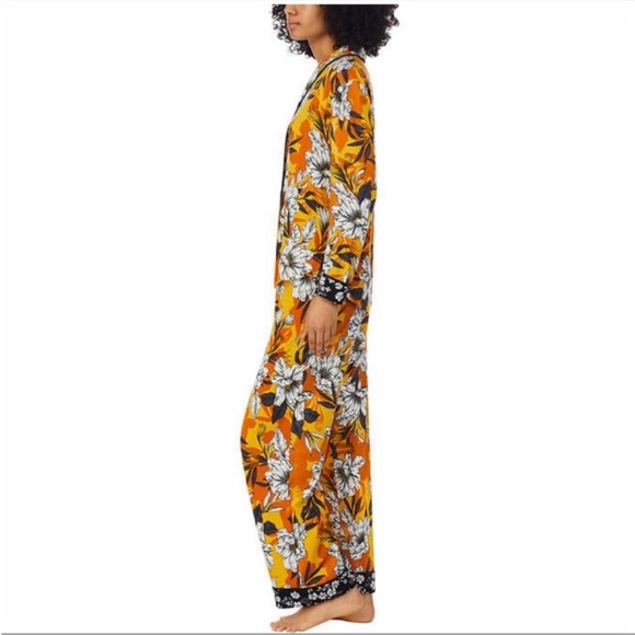 Room Service Ladies Women Shawl Collar Pajamas Set Floral Comfy - Picture 2 of 7